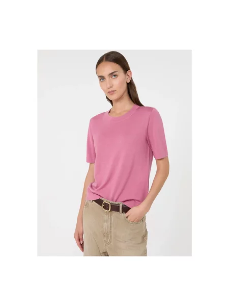 Sweter Weekend Max Mara wełniany różowy