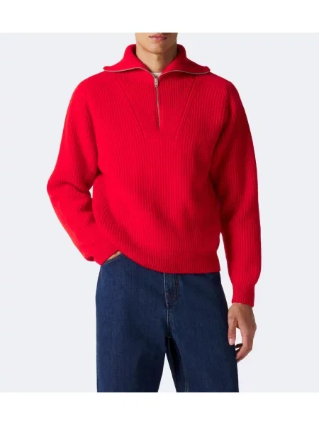 Pulover Jil Sander de lână roșu