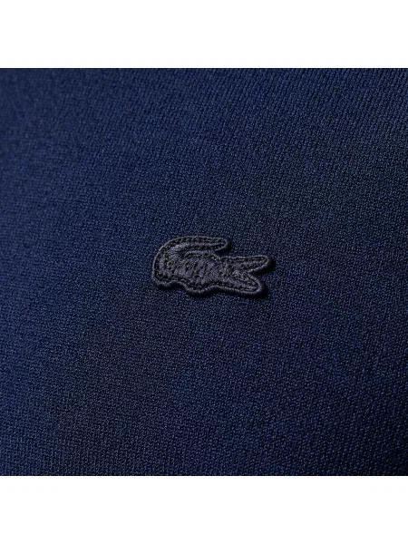 Lacoste Sweter Z Kołnierzykiem Polo Z Blokadą Koloru Regular Fit granatowy