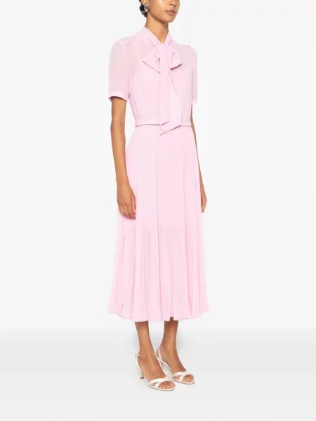 Rochie midi Self-portrait cu funde roz