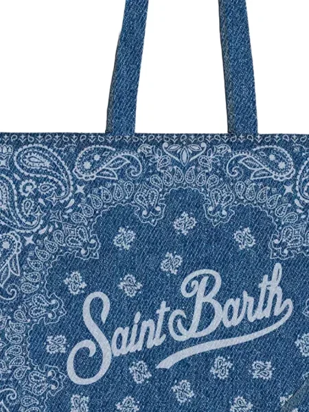 Geantă shopper Mc2 Saint Barth cu imagine albastru