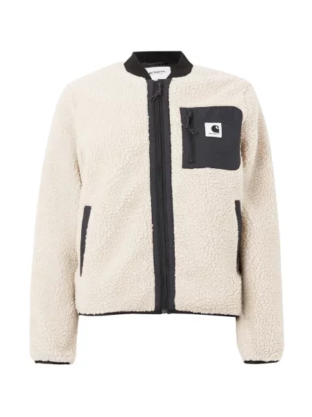 Carhartt WIP Jachetă fleece Janet Liner gri deschis negru