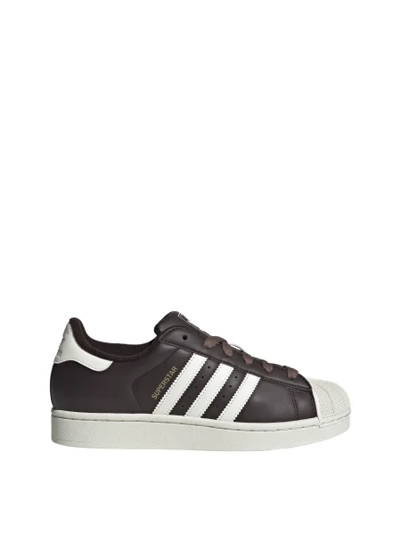 ADIDAS ORIGINALS Niske tenisice Superstar II tamno smeđa / zlatna bijela