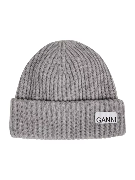 Czapka Ganni szara