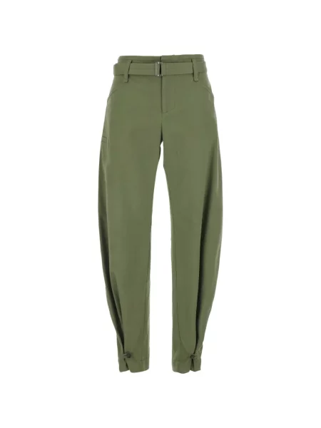 Cu centură pantaloni Semicouture verde