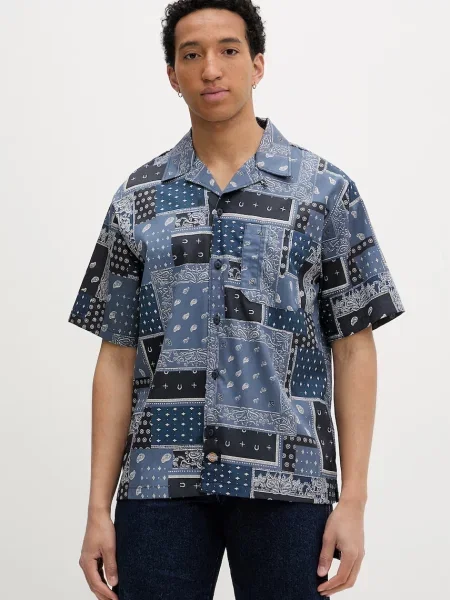 Dickies koszula z lyocellem granatowa