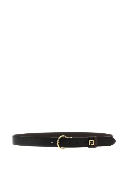 Reversibil curea Fendi cu autograf maro