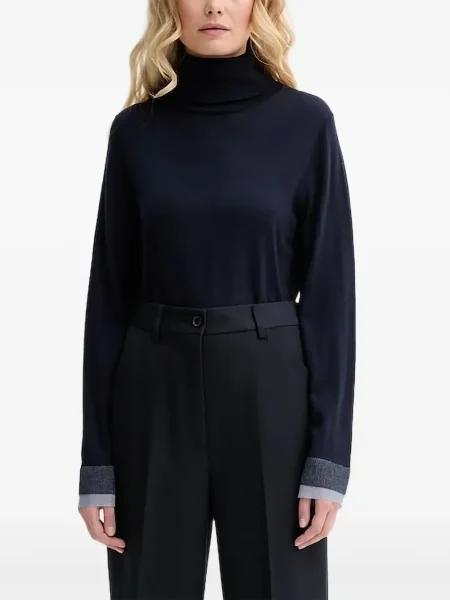 Pulover Ps Paul Smith cu mâneci lungi lung albastru