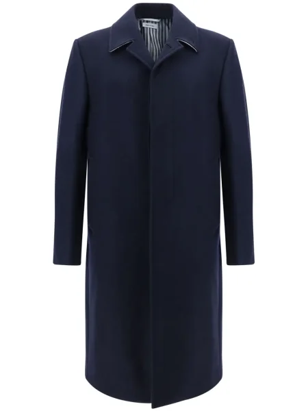Вълнено палто Thom Browne синьо
