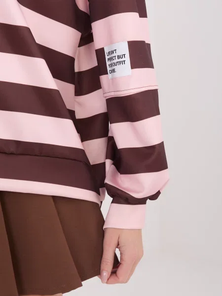 Pulover Italy Moda cu dungi maro