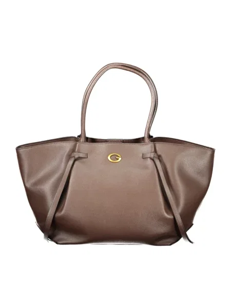Guess torebka shopper z imitacji skóry ALLEGRA brązowa