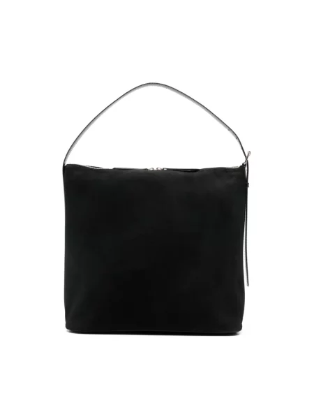 Maksi torebka skórzana A.p.c. skórzana czarna