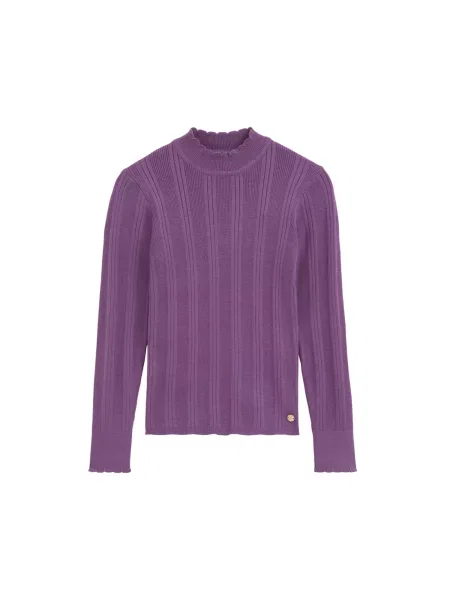 WE Fashion Megztinis tamsiai violetinė