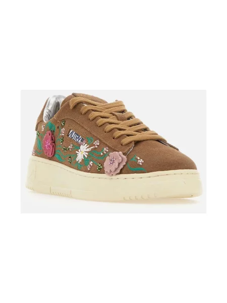Sneakersy Autry brązowe