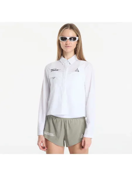 Cămașă Nike ACG "Aireez" Button-Up Long-Sleeve Graphic Trail Running Top Summit White/ Black M alb