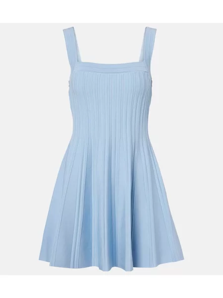 Rochie Simkhai tricotate cu nervuri albastru