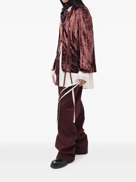 Blugi Ann Demeulemeester cu 5 buzunare roșu
