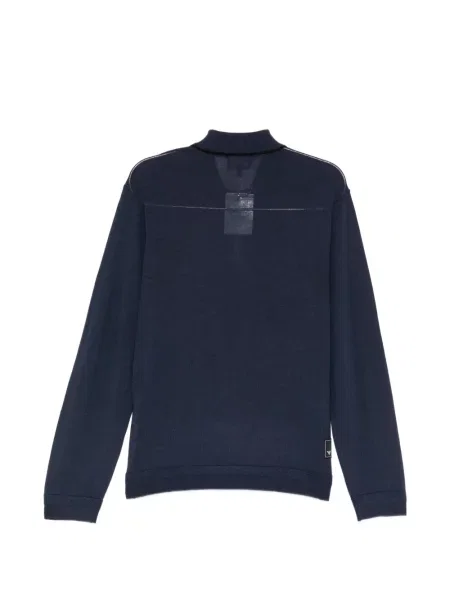 Polotričko Emporio Armani s autogramem modré