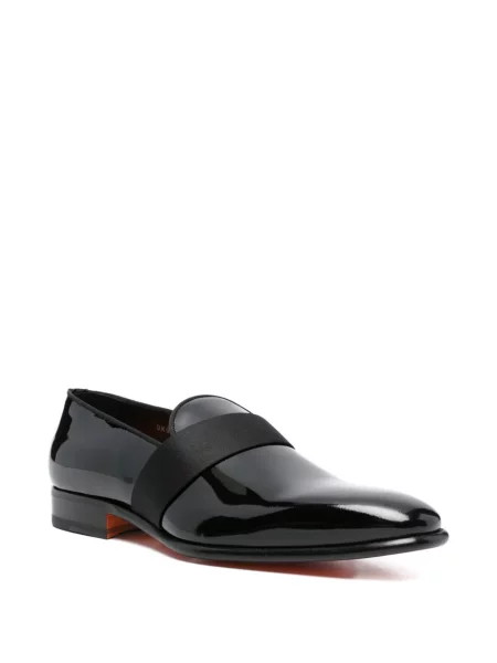 Pantofi loafer Santoni din piele negru