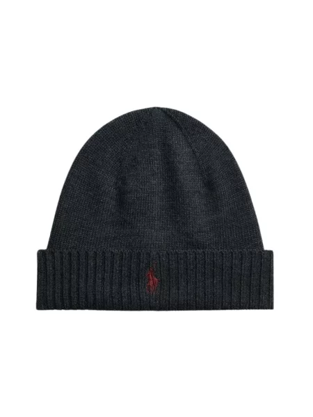 Czapka Ralph Lauren wełniana szara