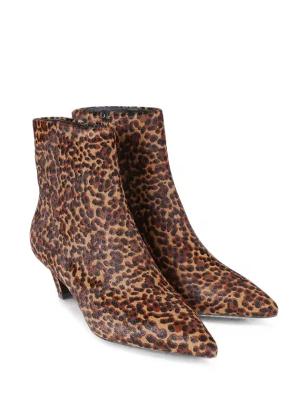 Cizme scurte Ash cu imagine cu model leopard maro