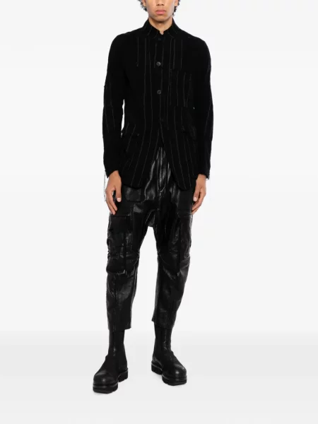 Pantaloni D Hygen din piele negru