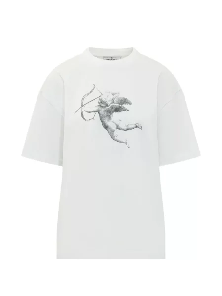Tricou Fiorucci cu imagine alb