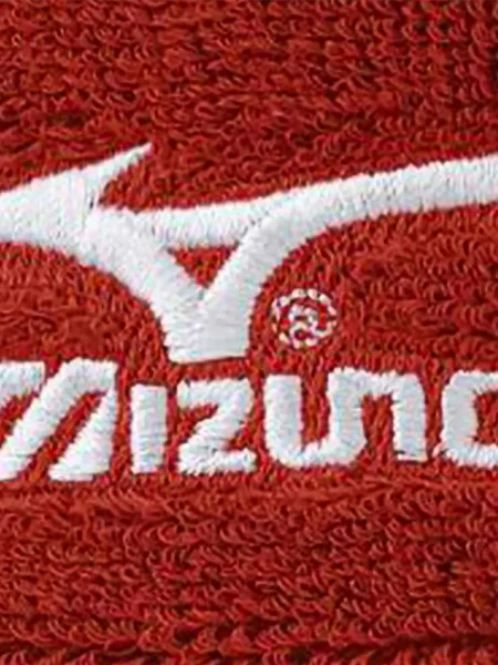 Brăţară Mizuno cu broderie din material terry roșu