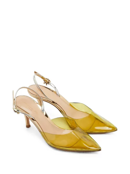 Pantofi cu toc Gianvito Rossi slingback galben