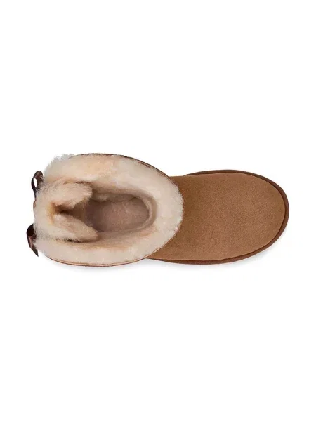 UGG Кожени чехли Classic Bailey Bow II кафяво