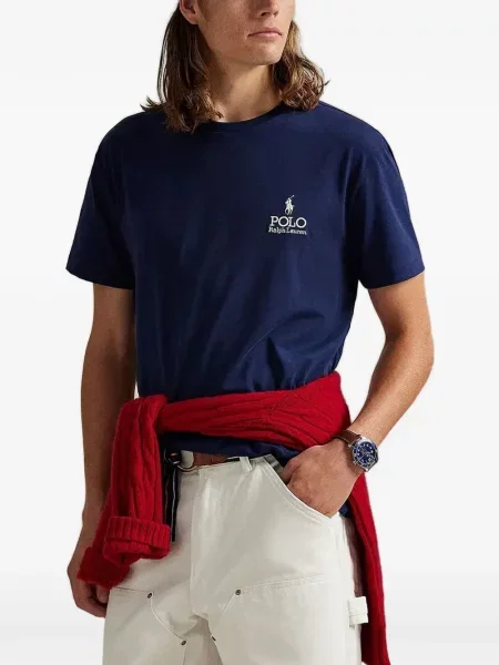 Kołnierzykowy polo Polo Ralph Lauren z frędzli w paski czerwone