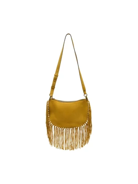 Torebka skórzana Isabel Marant bez fiszbin żółta