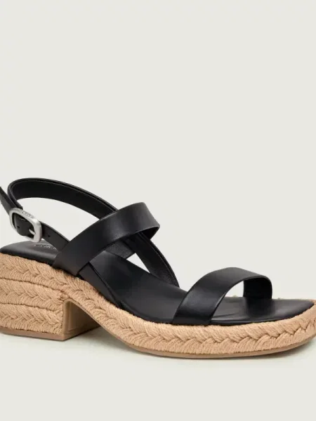 Calvin Klein Szandál Block Heel Espa 50 Slingb Lth fekete