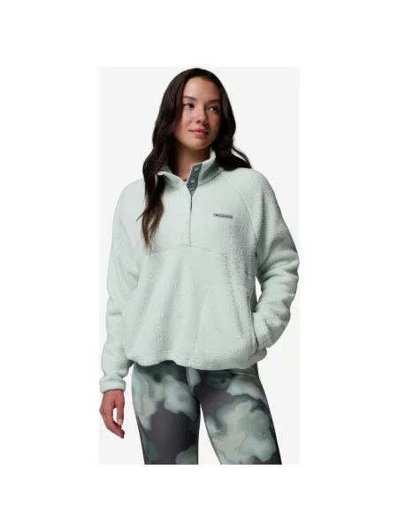 Polar Columbia Jasper Ridge Pebbled Fleece Half Snap zielony XS biały
