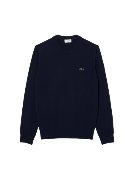 Sweter o kroju regular fit z mieszanki bawełny Lacoste niebieski