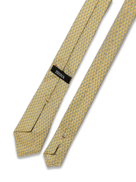 Raštuotas kaklaraištis Zegna geltona