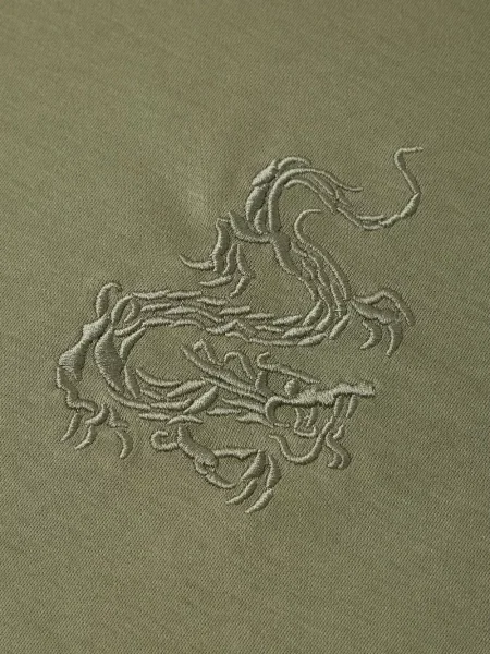 Тениска Shanghai Tang бродирана зелено