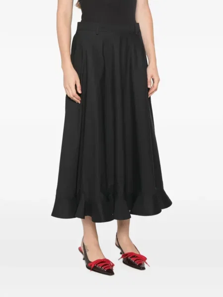 Fustă midi Moschino cu volane negru