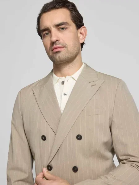 Marynarka garniturowa o kroju slim fit z mieszanki model LIAM' Selected
