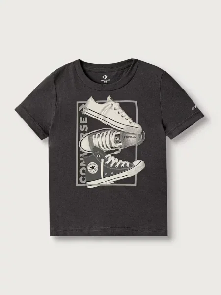 Converse tričko detské s bavlnou sivá
