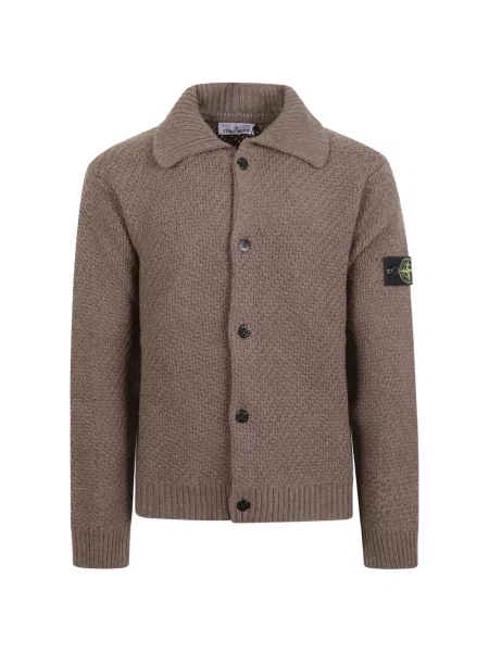 Gulerat pulover Stone Island cu strasuri maro