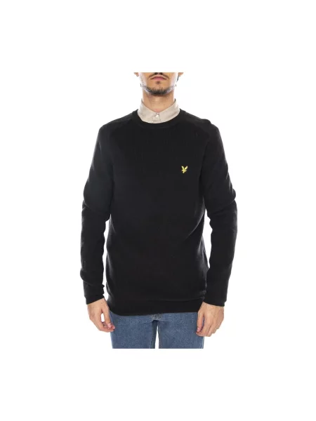 Dzianinowy sweter Lyle & Scott czarny