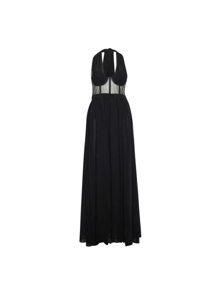 Sukienka wieczorowa For Love & Lemons szyfonowa czarna