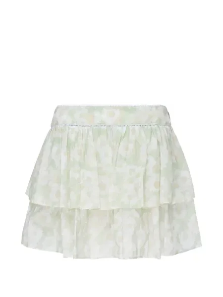 Fusta mini Stella Mccartney cu model floral cu imagine verde