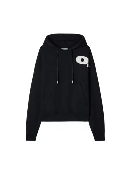 Bluza z kapturem Off-white z kapturem z dżerseju biała