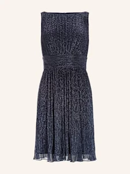 Swing Sukienka Koktajlowa Z Błyszczącą Przędzą blau granatowa