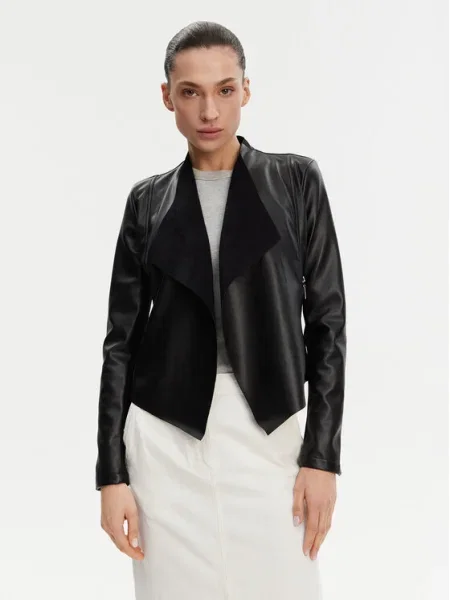 French Connection Geacă din imitație de piele negru