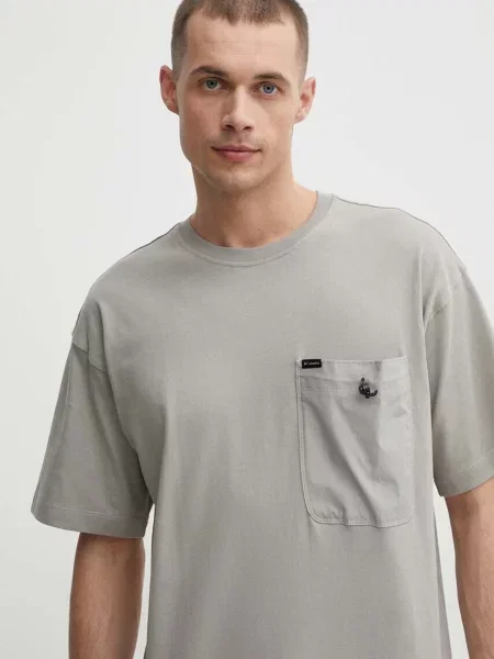 Columbia t-shirt Landroamer gładki szary