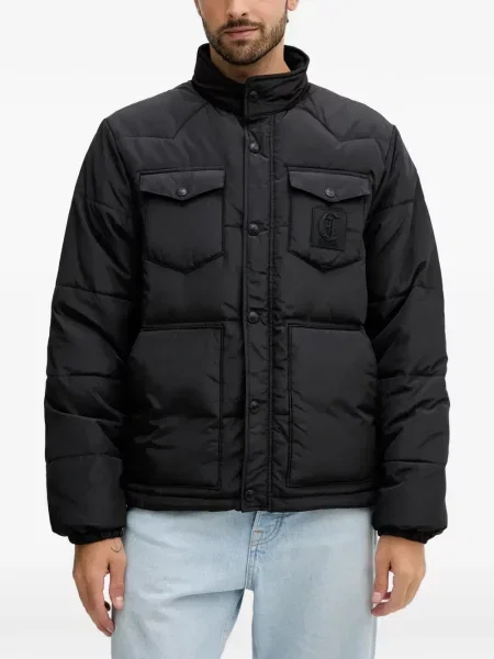 Bunda Just Cavalli s výšivkou černá