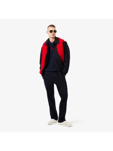 Lacoste Sweter Z Dekoltem V W Paski Archive Edition niebieski